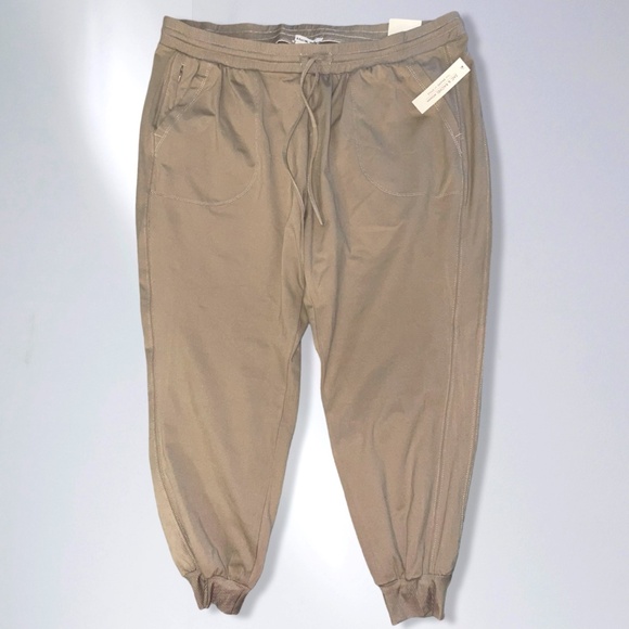 Taupe women jogger drawstring - Picture 1 of 5